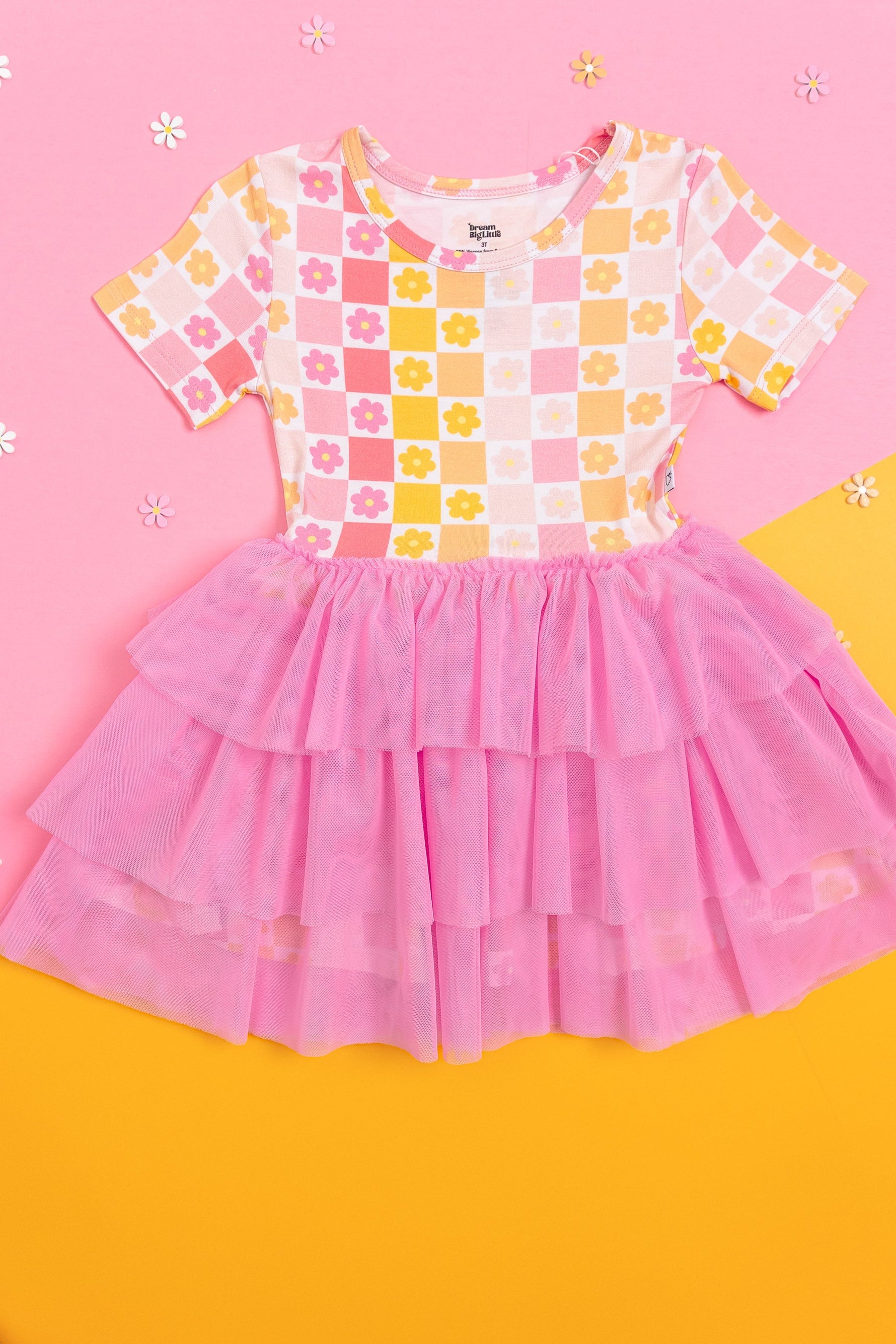 DREAM BIG LITTLE CO SUMMER SUNSET CHECKERS DREAM TUTU DRESSEveretts Place