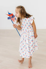 Mila & Rose ® Summer Sweets Flutter Sleeve Twirl Dress - 