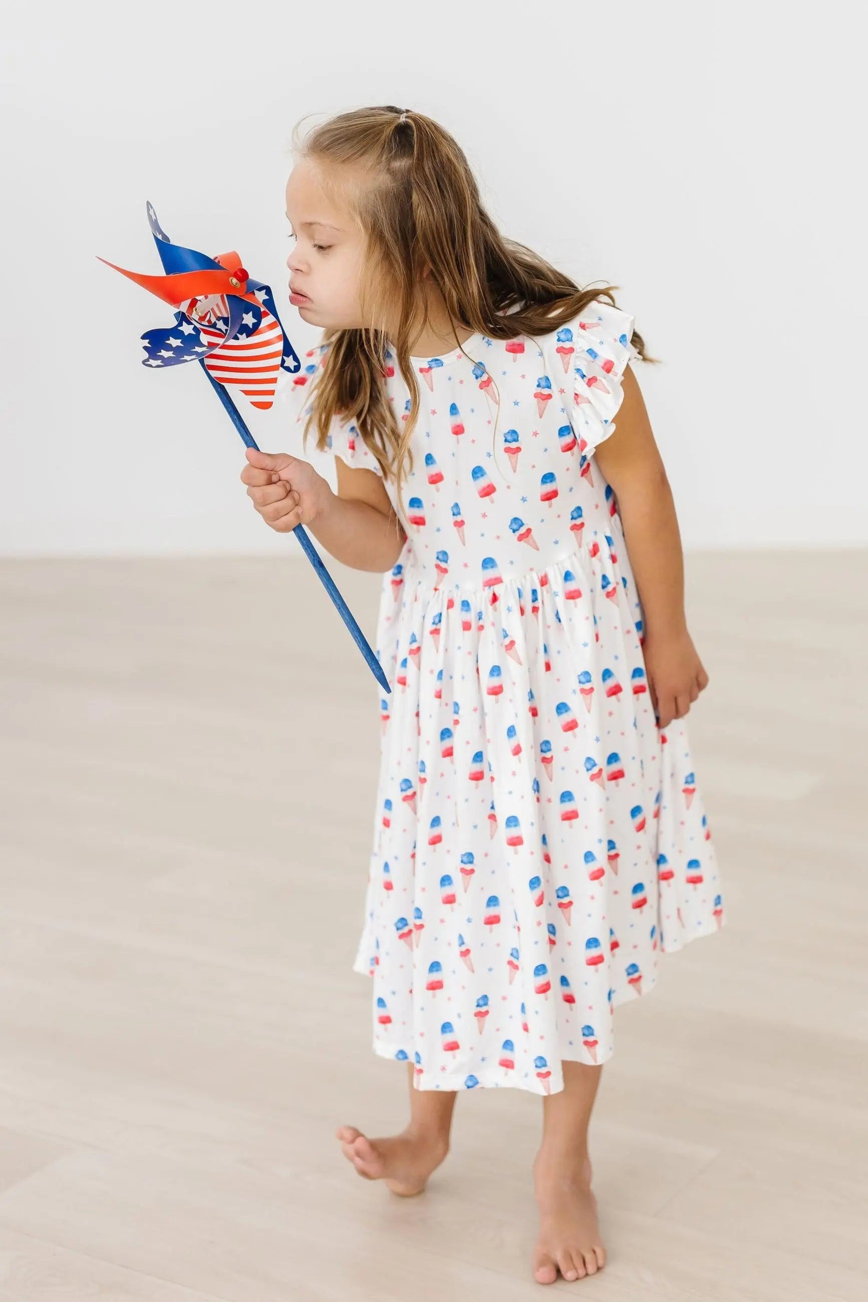 Mila & Rose ® Summer Sweets Flutter Sleeve Twirl Dress - 