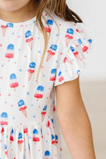 Mila & Rose ® Summer Sweets Flutter Sleeve Twirl Dress - 