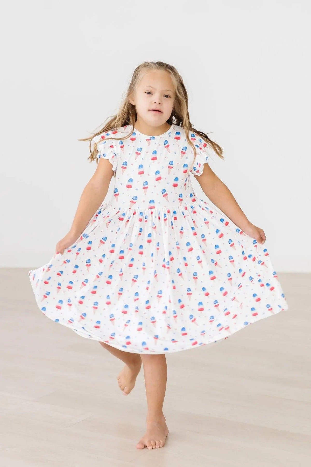 Mila & Rose ® Summer Sweets Flutter Sleeve Twirl Dress - 