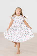 Mila & Rose ® Summer Sweets Flutter Sleeve Twirl Dress - 