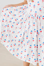 Mila & Rose ® Summer Sweets Flutter Sleeve Twirl Dress - 