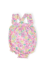Mila & Rose ® Summer Watercolor Ruffle Cross Back Romper - 
