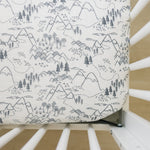 Summit Muslin Crib Sheet - Design, Line art, Linens, Pattern | Everetts Place