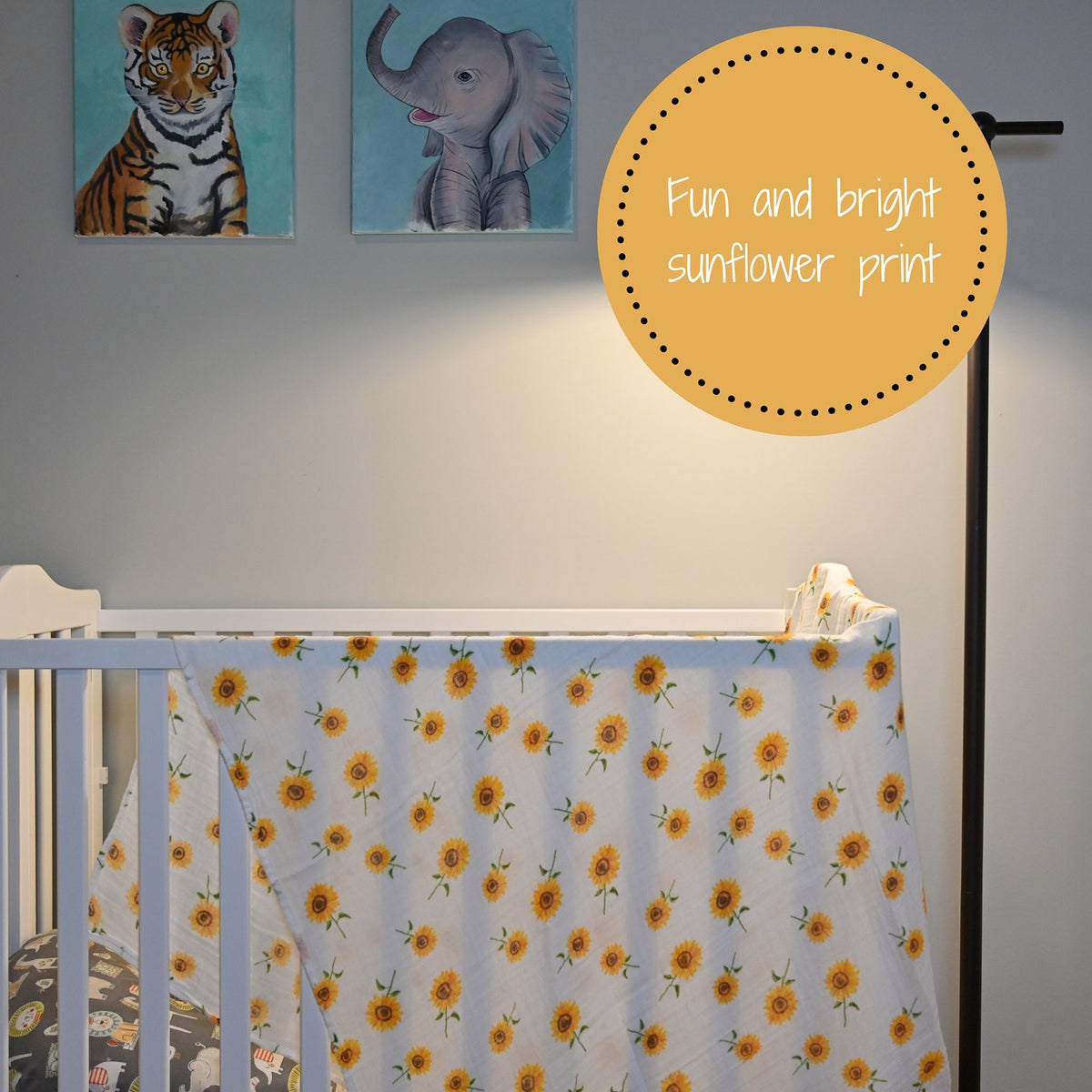 LollyBanks Sunflower Fields Swaddle BlanketEveretts Place
