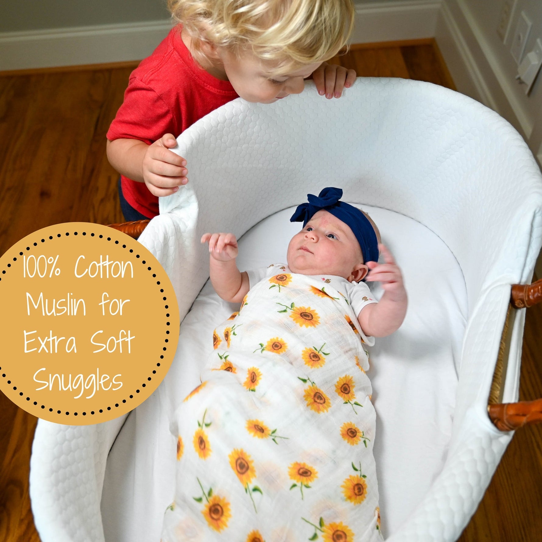 LollyBanks Sunflower Fields Swaddle BlanketEveretts Place