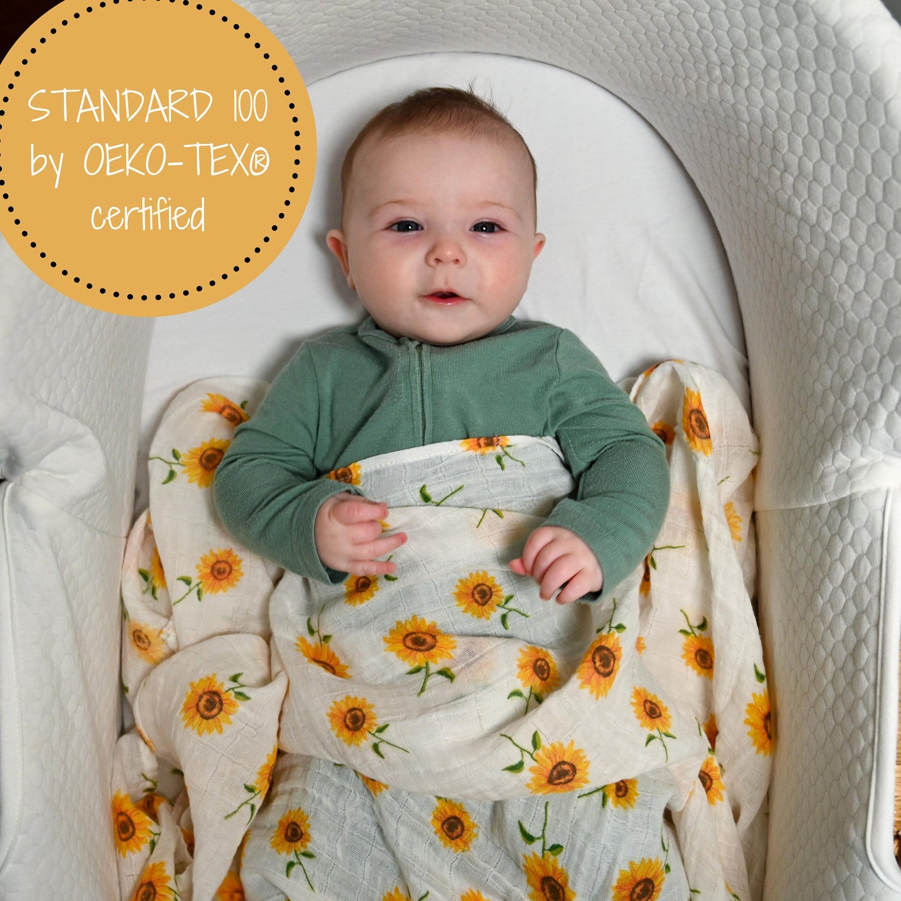 LollyBanks Sunflower Fields Swaddle BlanketEveretts Place