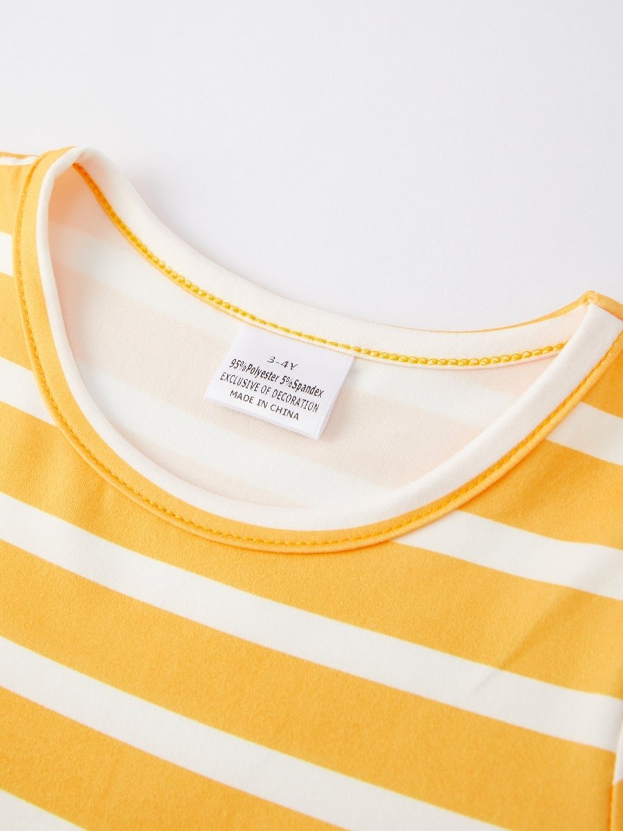 Rylee Faith Designs Sunflower Girls' Milk Silk Dress 3 - piece Set - 