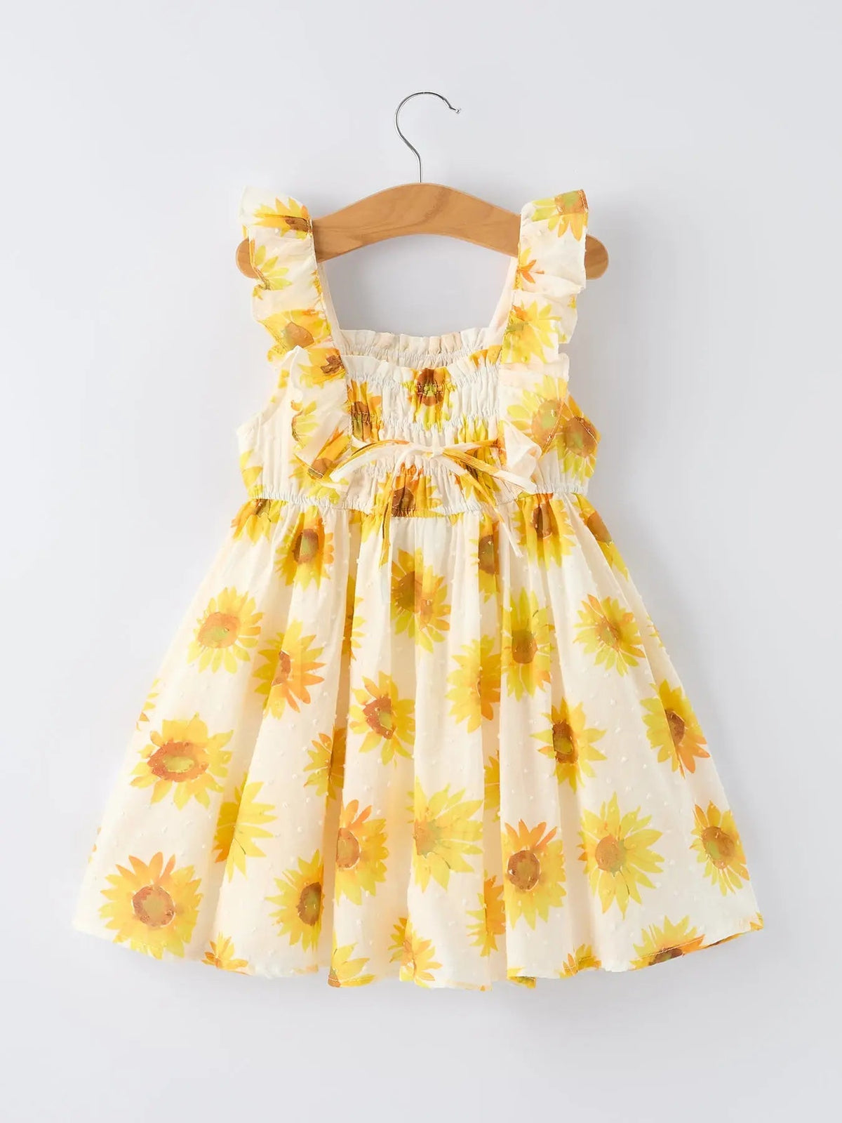 Rylee Faith Designs Sunflower Girls Smocked Ruffle Dress - 