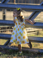 Rylee Faith Designs Sunflower Girls Smocked Ruffle Dress - 