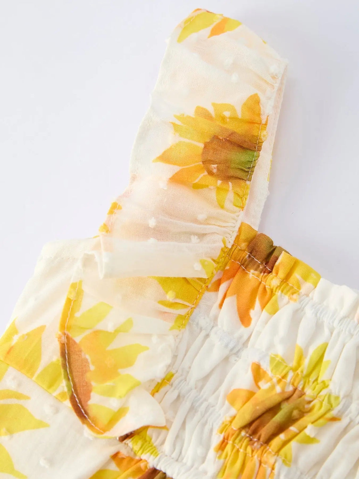 Rylee Faith Designs Sunflower Girls Smocked Ruffle Romper - 