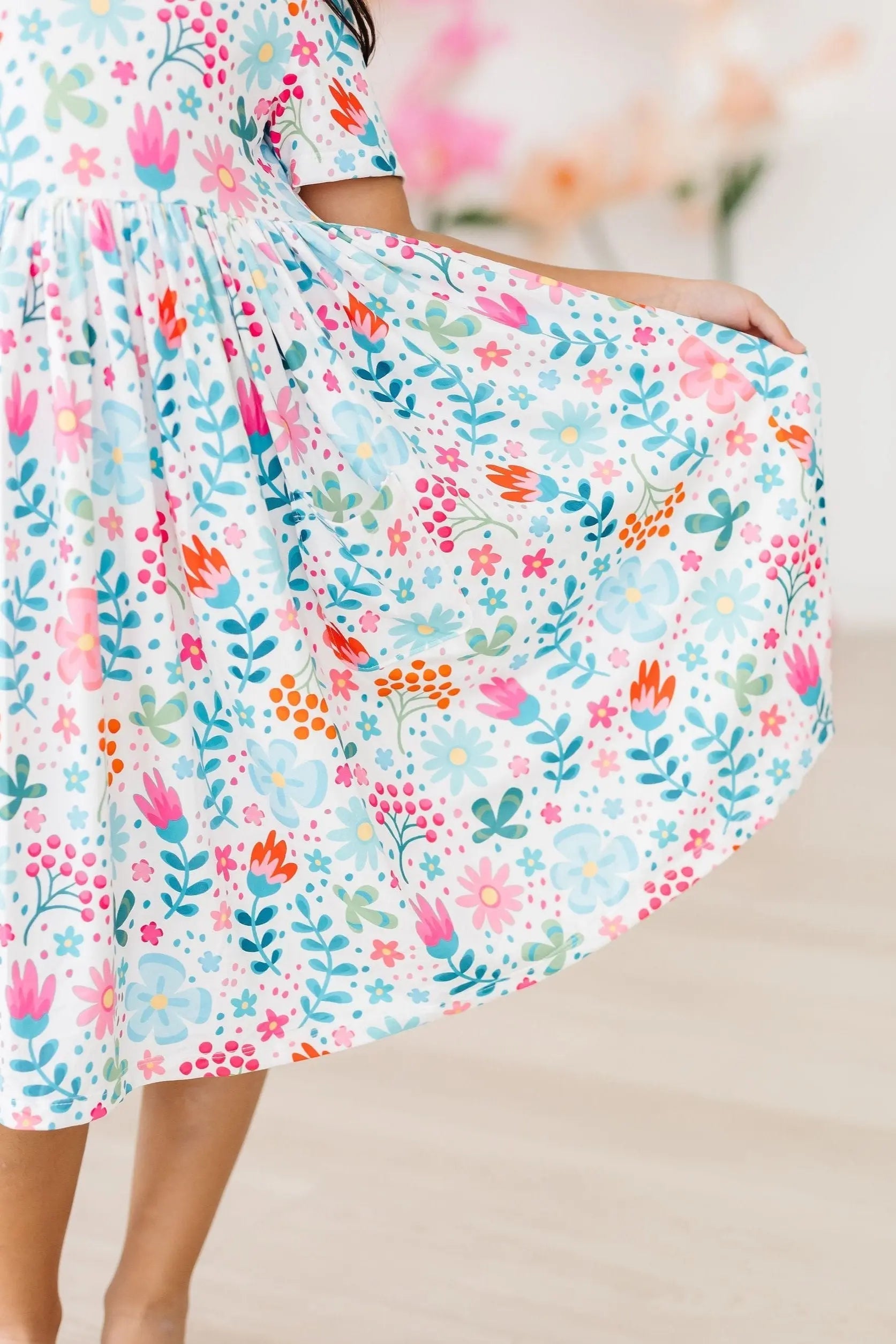 Mila & Rose ® Sunlit Garden S/S Pocket Twirl Dress - 