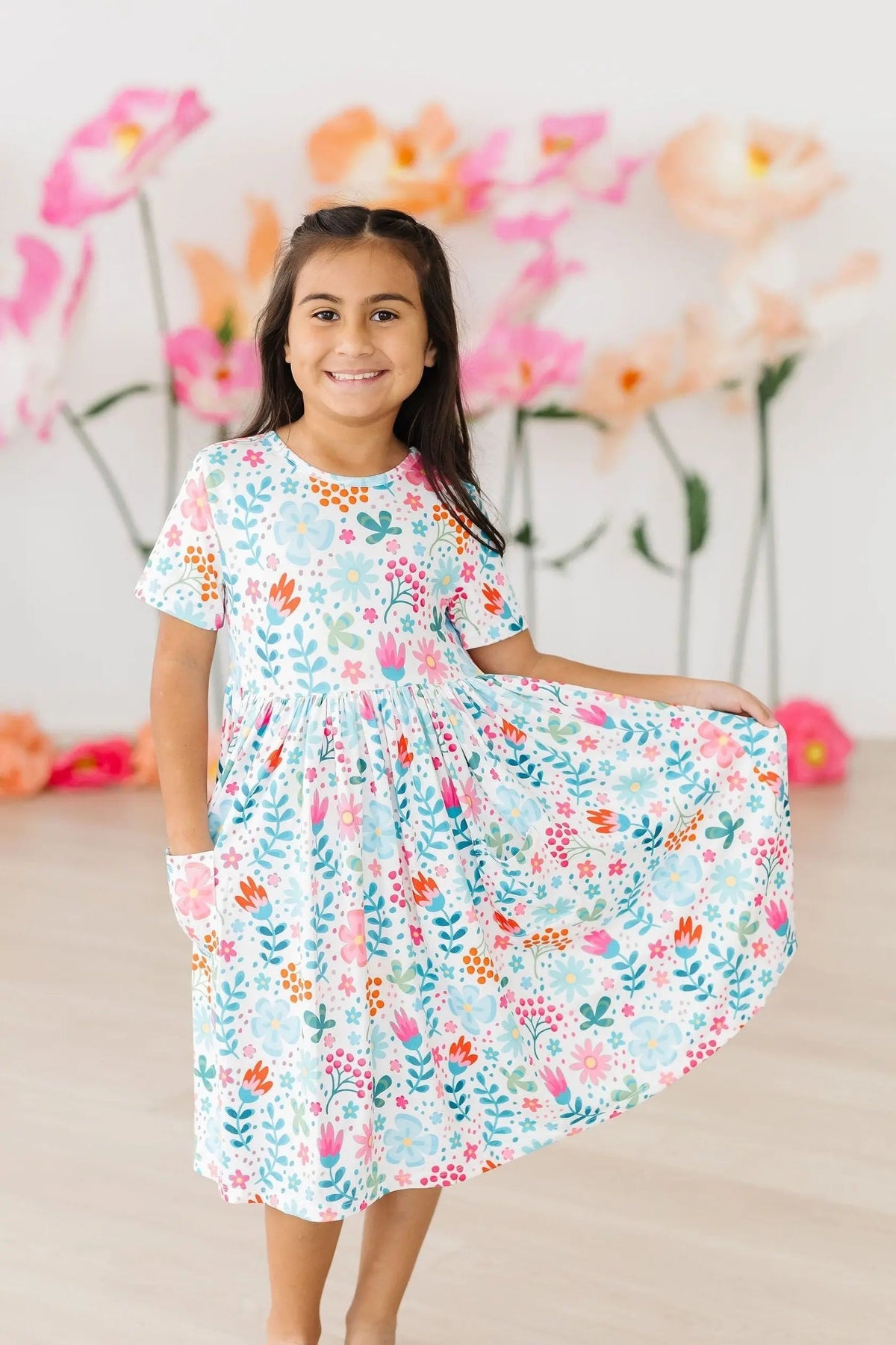 Mila & Rose ® Sunlit Garden S/S Pocket Twirl Dress - 