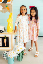 Mila & Rose ® Sunny Bunnies 3/4 Sleeve Pocket Twirl Dress - 