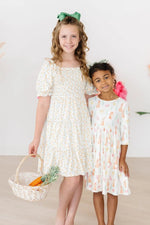 Mila & Rose ® Sunny Bunnies 3/4 Sleeve Pocket Twirl Dress - 