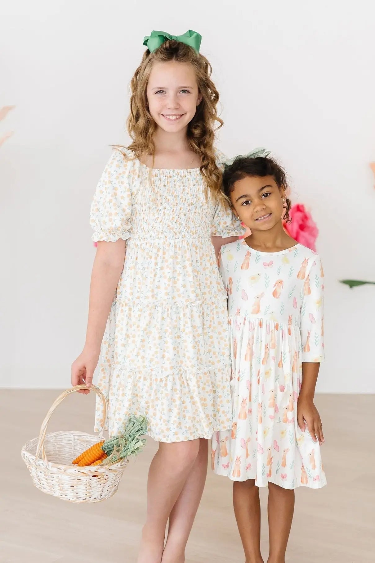 Mila & Rose ® Sunny Bunnies 3/4 Sleeve Pocket Twirl Dress - 