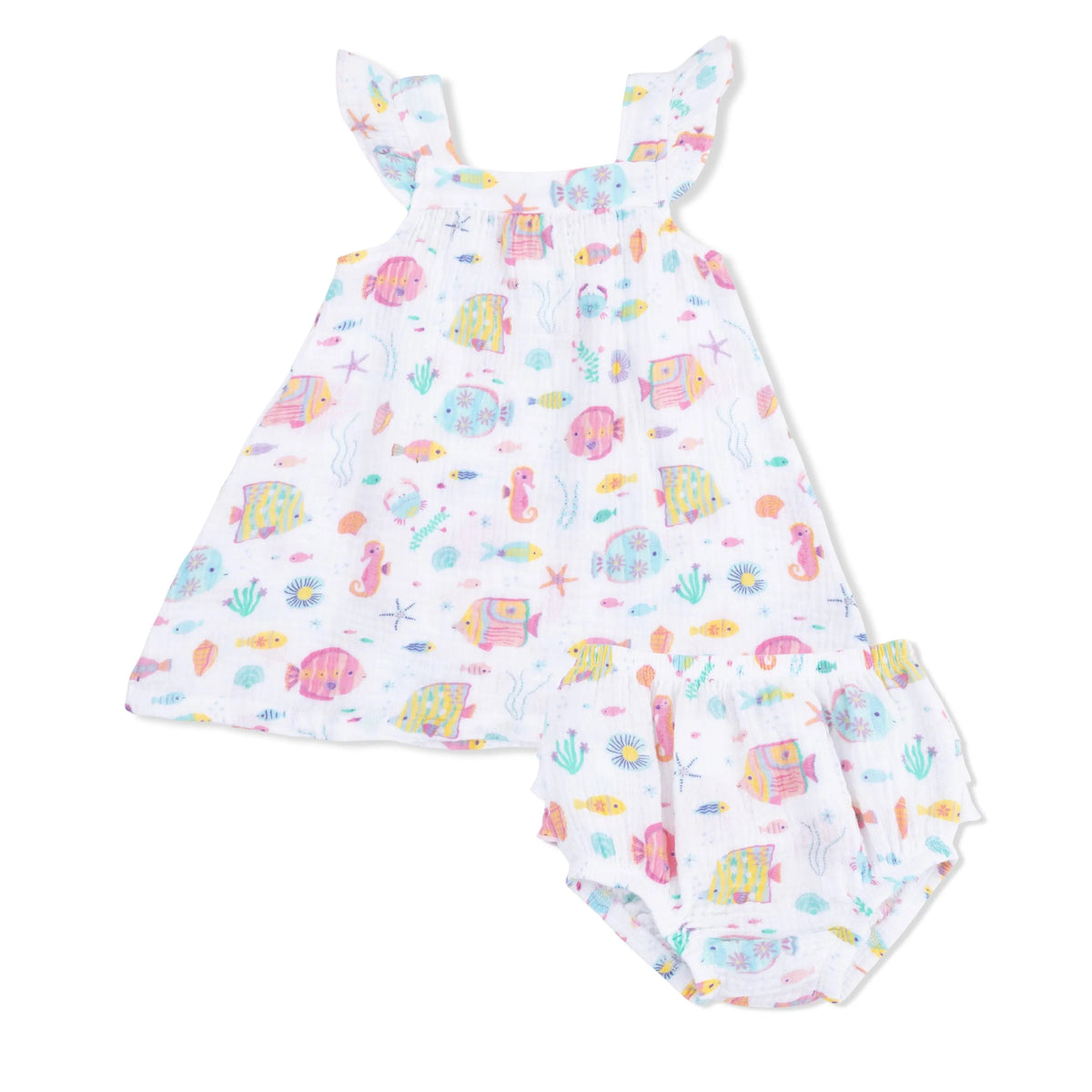 Angel Dear Sunny Coral Reef Fish - Sundress and Bloomer - 