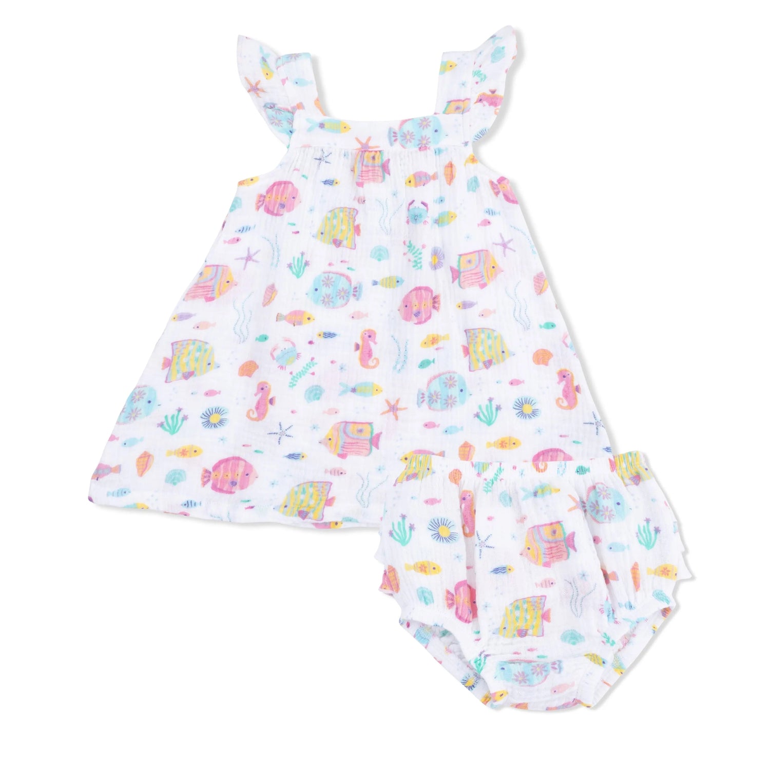 Angel Dear Sunny Coral Reef Fish - Sundress and Bloomer - 
