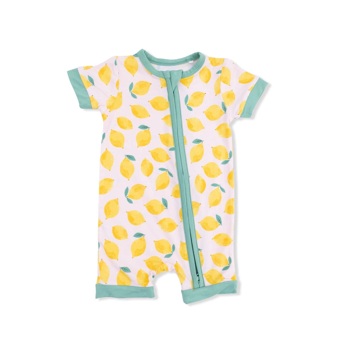 Angel Dear Sunny Lemons - Shortie 2 Way Zipper Romper - 