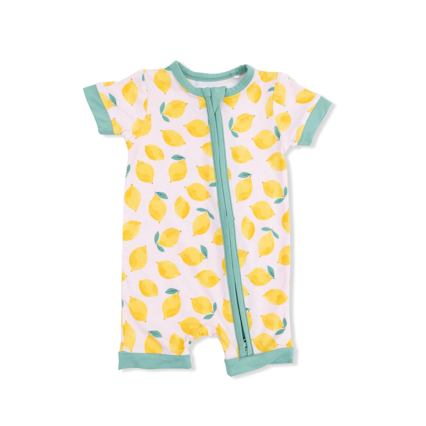 Angel Dear Sunny Lemons - Shortie 2 Way Zipper Romper - 
