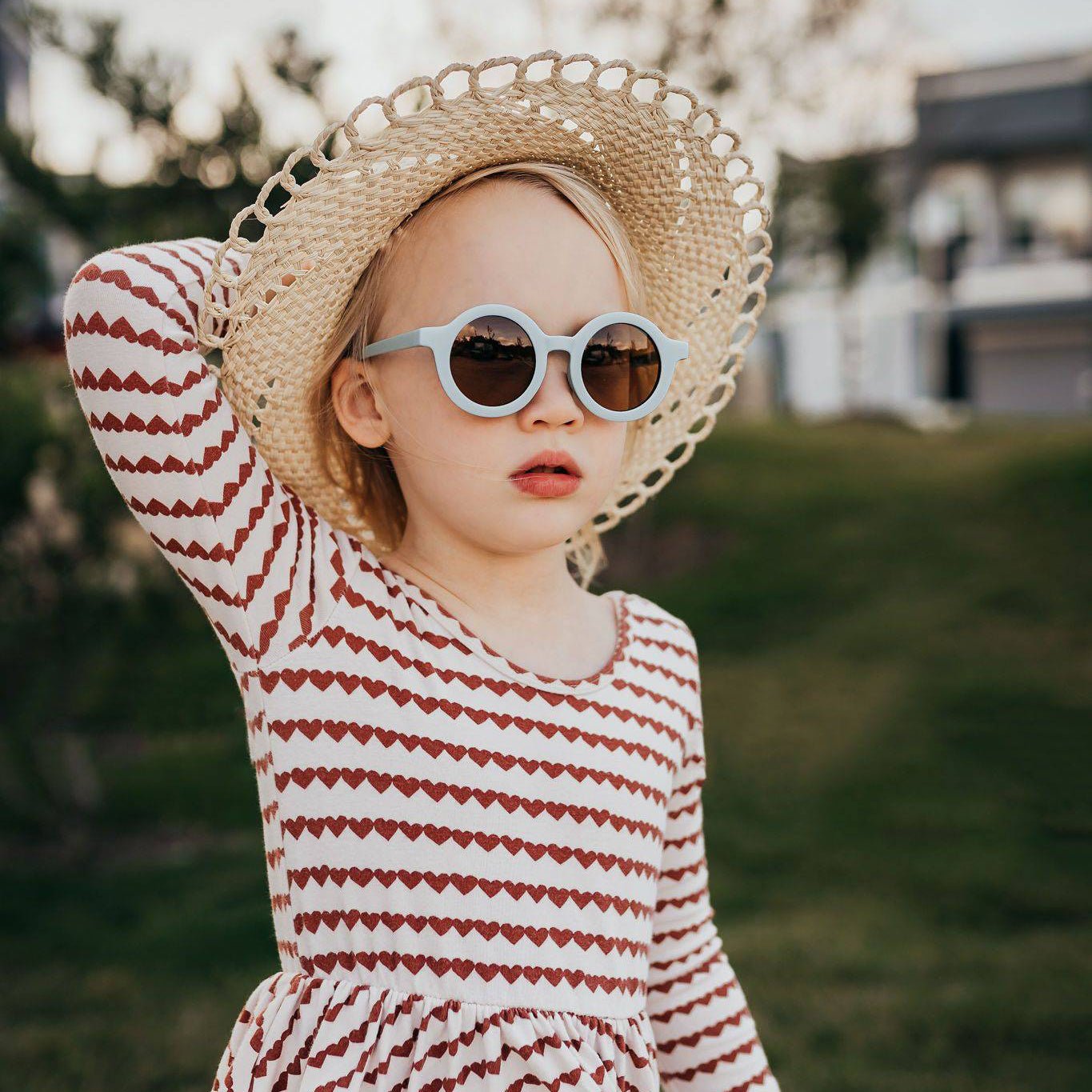 Little Love Bug Co. Sunny May Sunnies, flexible baby UV protection sunglasses.