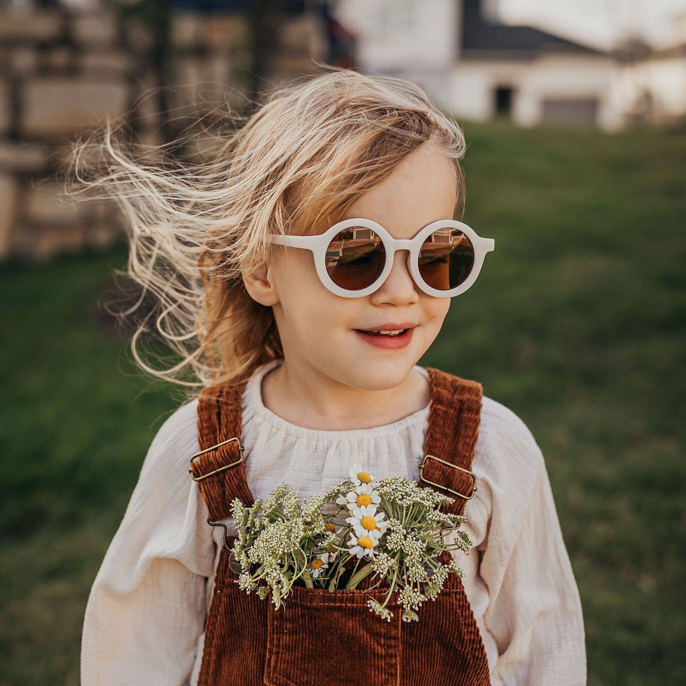 Little Love Bug Co. Sunny May baby sunnies, flexible UV protection.