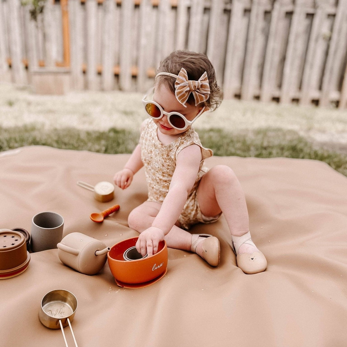 Little Love Bug Co. Sunny May baby sunnies, flexible frame.