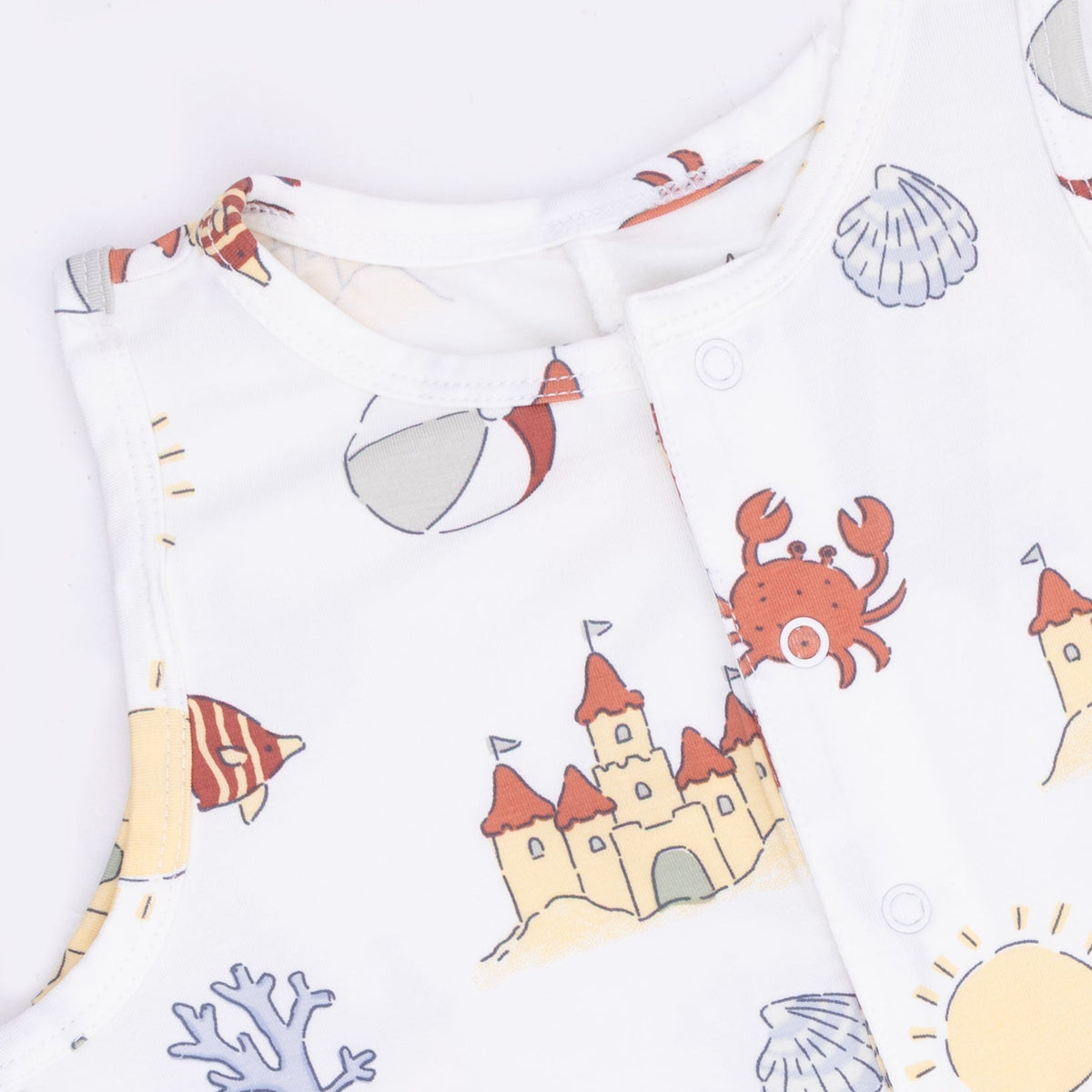 Angel Dear Sunny Sandcastles - Sleeveless Shortie Romper - 