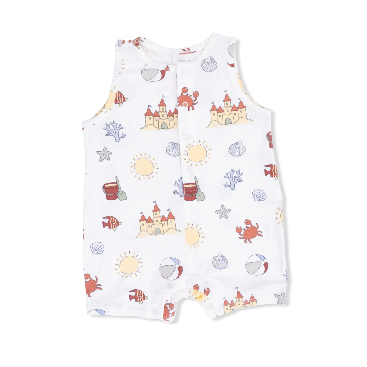 Angel Dear Sunny Sandcastles - Sleeveless Shortie Romper - 