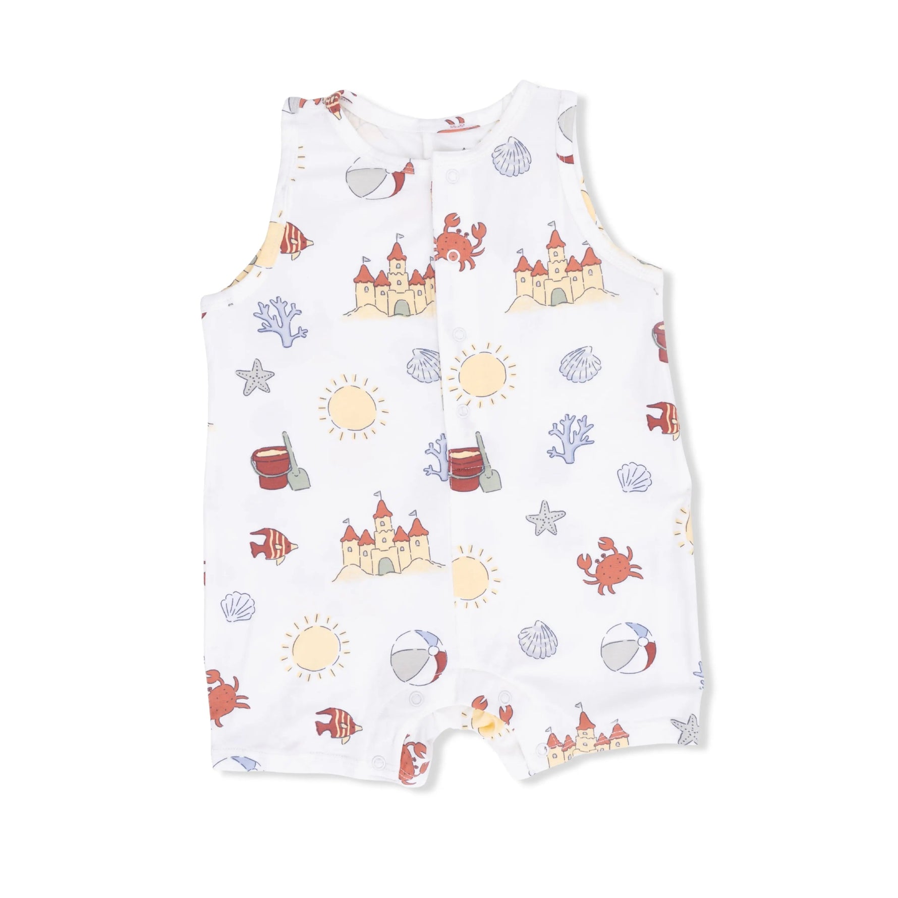 Angel Dear Sunny Sandcastles - Sleeveless Shortie Romper - 