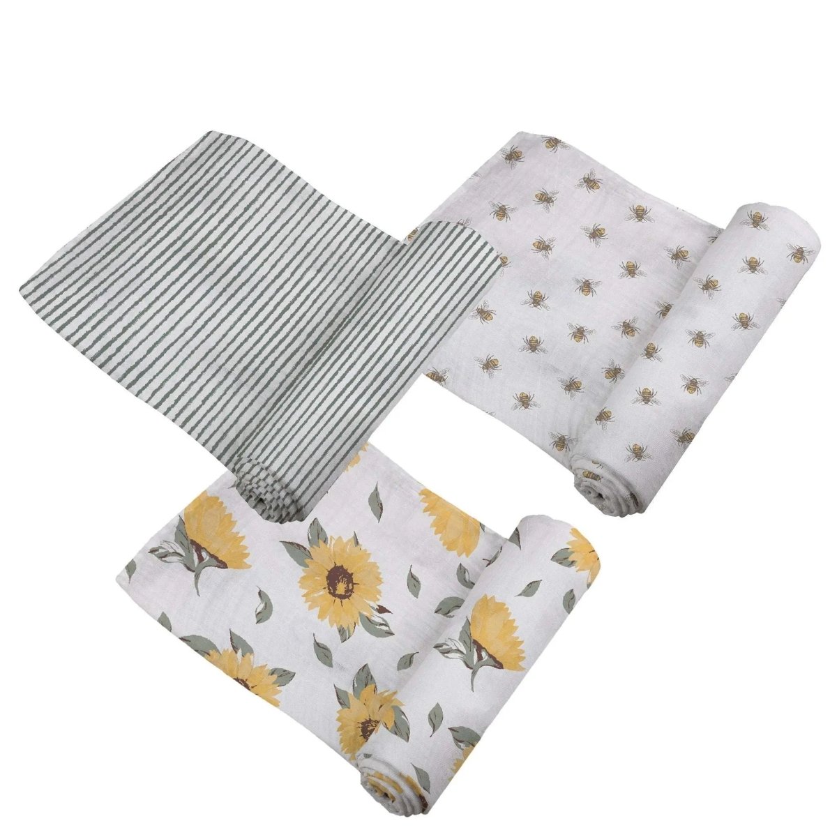 Newcastle Classics Sunrise To Sunset Bamboo Muslin Swaddle Three Pack for Newborns - 