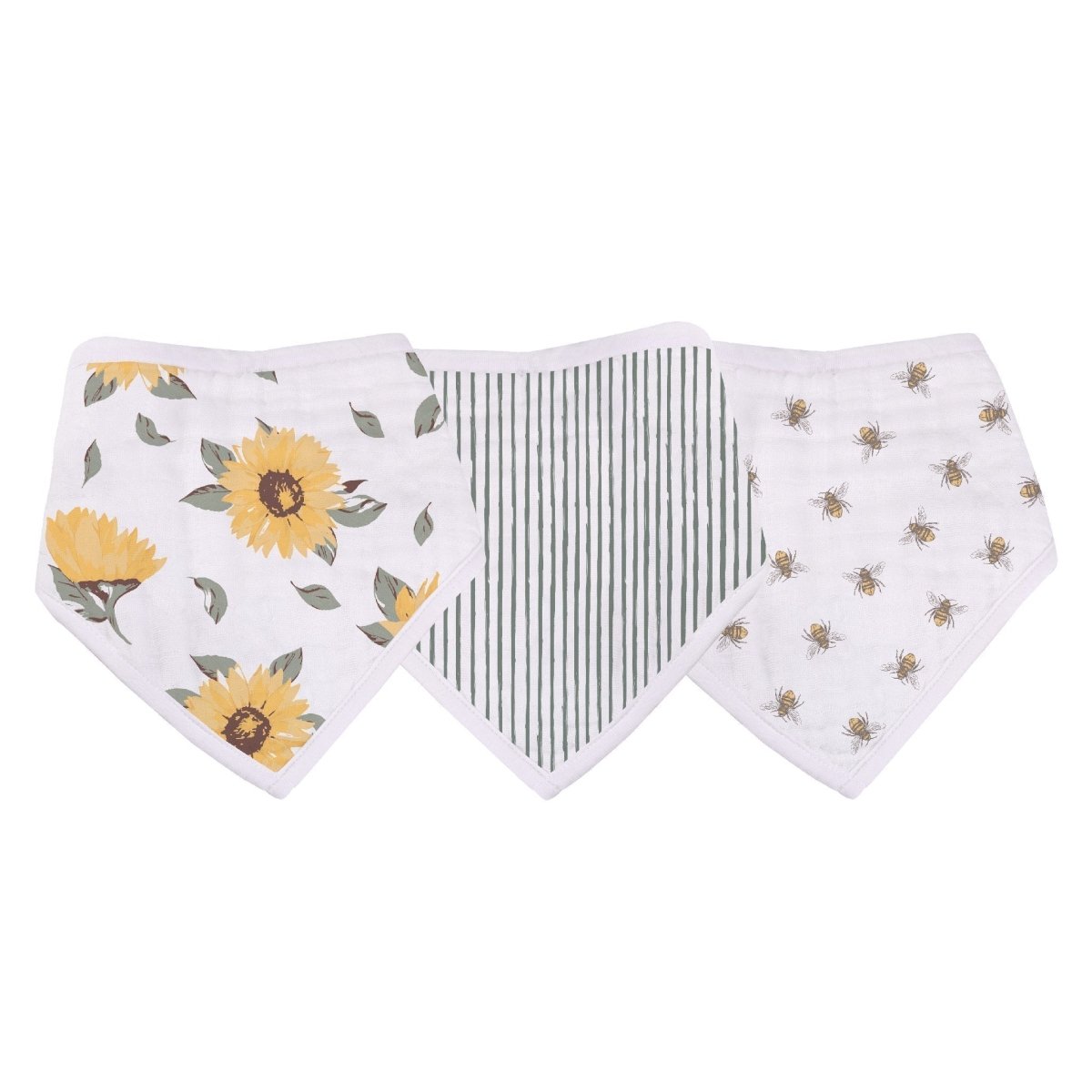 Newcastle Classics Sunrise To Sunset Bandana Bibs Made From Soft Bamboo Muslin for Babies - 