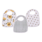 Newcastle Classics Sunrise To Sunset Snap Bibs Soft Bamboo Muslin for Babies and Toddlers - 
