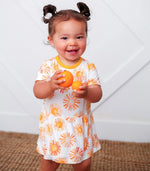 Bestaroo Sunshine Bamboo Bodysuit Dress With Sun Print For Baby - 