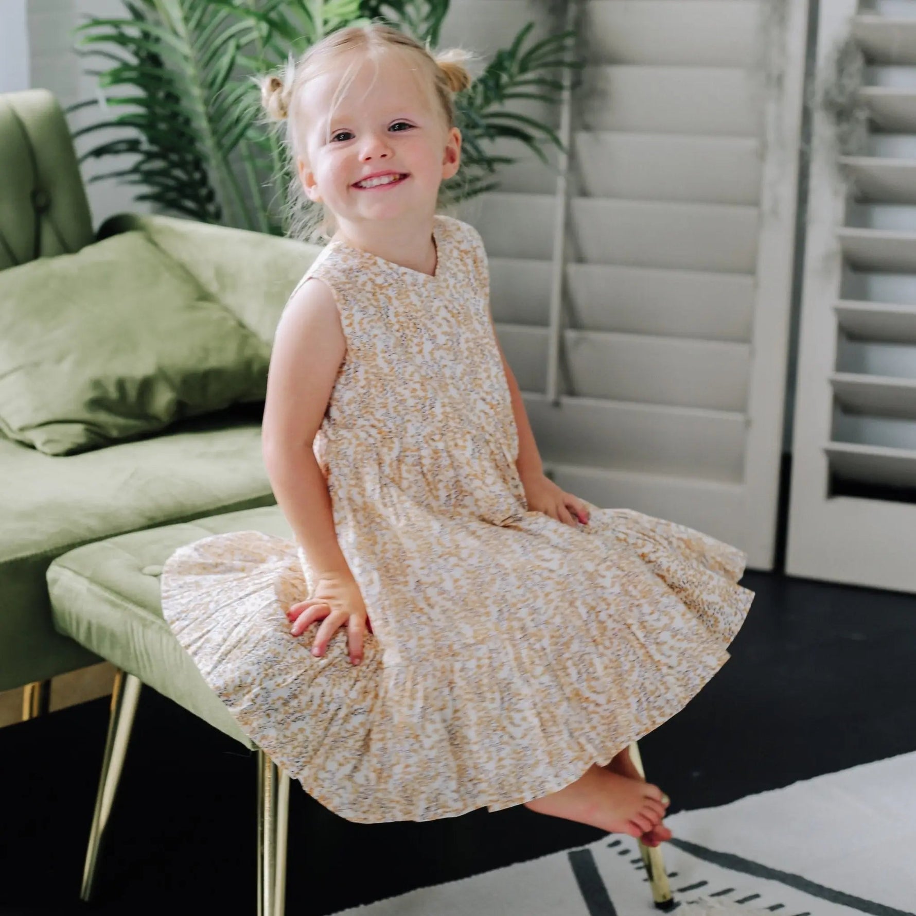 Bestaroo Sunshine Dress With Back Buttons For Spring And Summer Easy Fit - 
