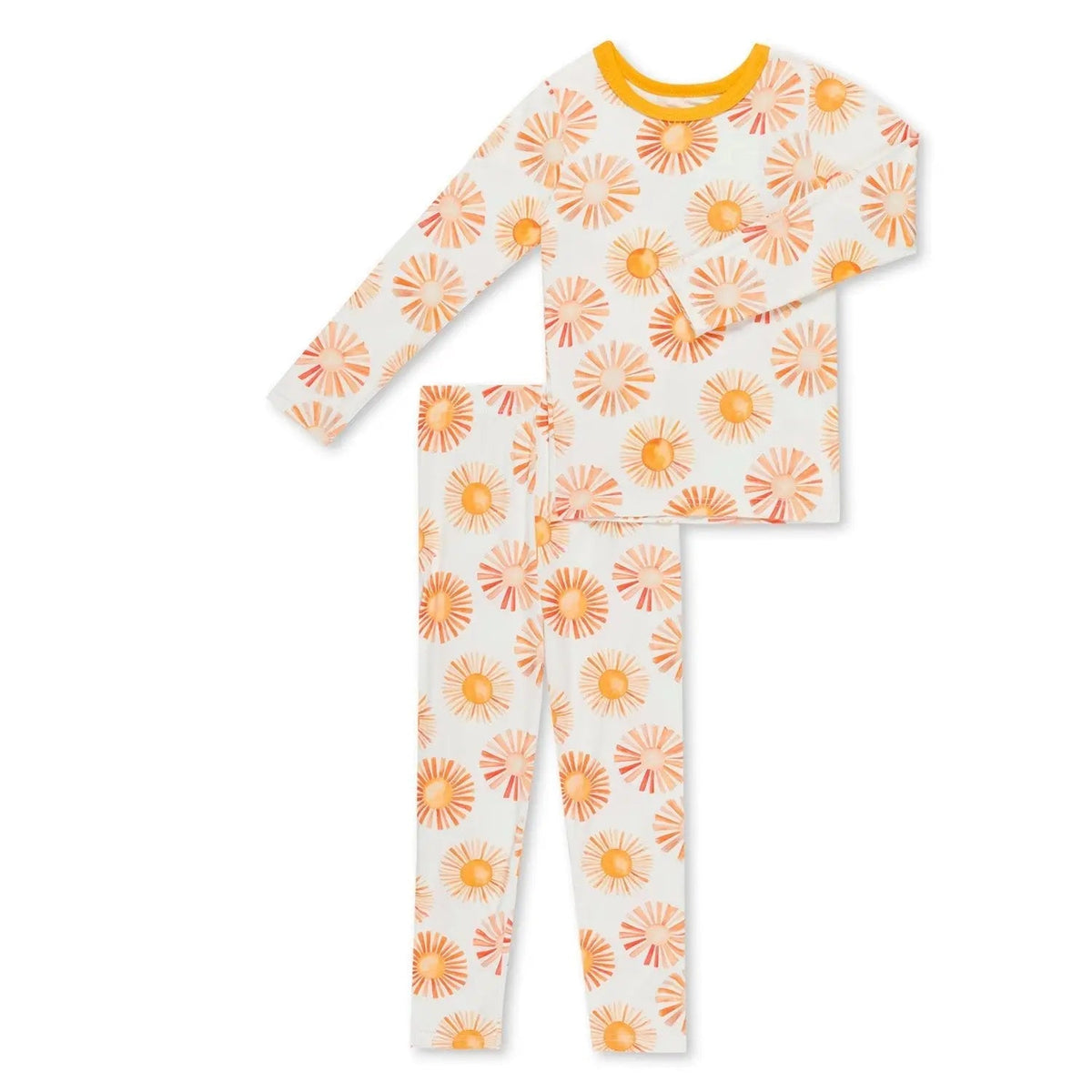 Bestaroo Sunshine Pajama Set For Kids Bamboo Blend With Sun Prints - 
