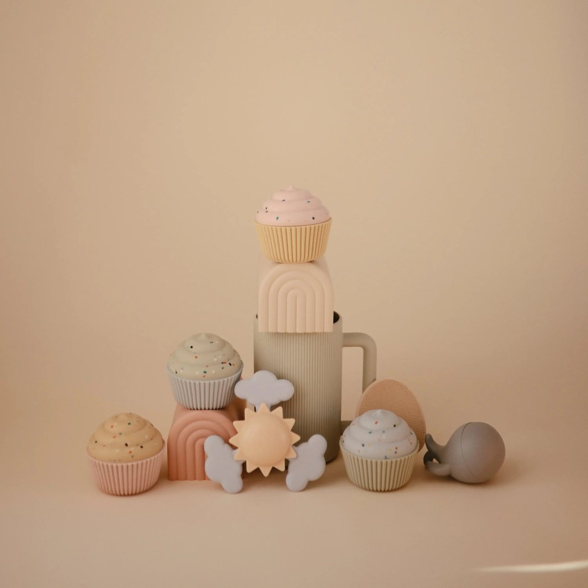 Mushie Sunshine Suction Spinner Toy for Kids with Food Grade Silicone - Everetts Place Boutique - 