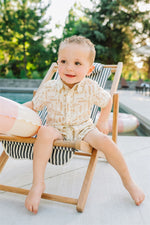 Mebie Baby Surfboard Linen Button Up Shirt - 