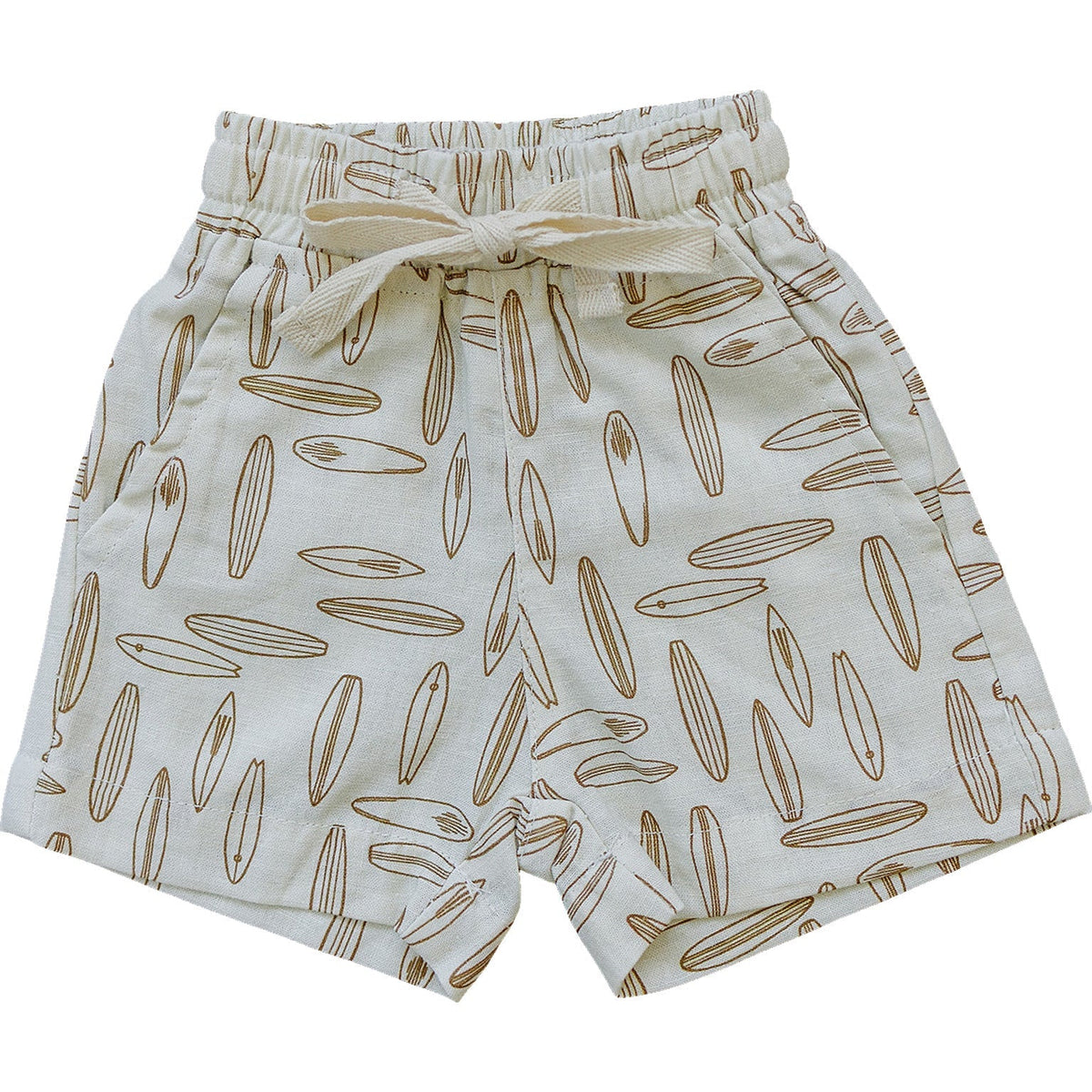 Mebie Baby Surfboard Linen Cotton Shorts - 