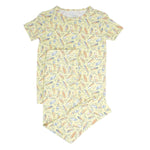 Sweet Bamboo Surfboard Waves Big Kid Pajama Short Sleeve Set for All Seasons Comfort - Apparel & Accessories > Clothing > Sleepwear & Loungewear > Pajamas Big Kid PJ S/S