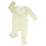 Sweet Bamboo Surfboard Waves Convertible Baby Romper with Two Way Zip for Infants - Apparel & Accessories > Clothing > Baby & Toddler Clothing > Baby One-Pieces Rompers