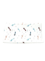 Harp Angel Boutique Sustainable Bamboo Changing Pad Cover with Vintage Airplane Design for Babies - 