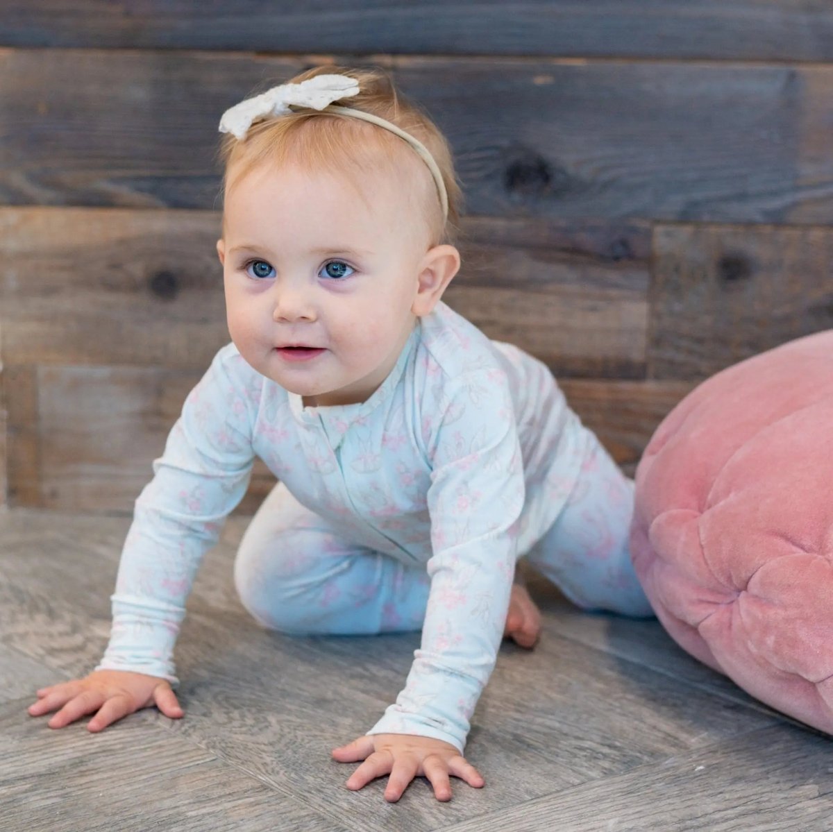 Sweet Bamboo Swan Ballet Convertible Romper with Two Way Zip for Baby Comfort - 