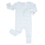 Sweet Bamboo Swan Ballet Convertible Romper with Two Way Zip for Baby Comfort - 