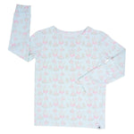 Sweet Bamboo Swan Ballet Pajama Set with Comfortable Long Sleeve Top for Big Kids - 