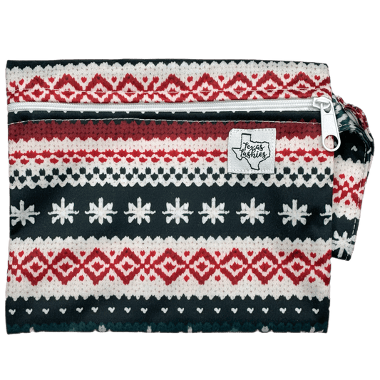Sweater Weather Mini Wet Bag Portable Storage Solution for Snacks Diapers Makeup and More Texas Tushies