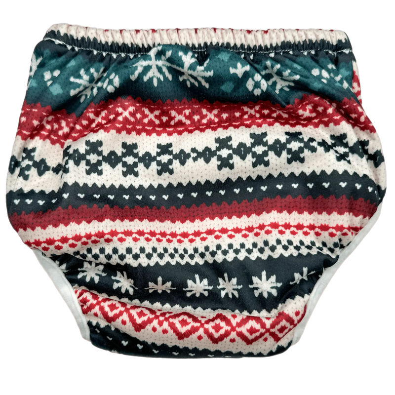 Sweater Weather - Training Pants with colorful pattern, featuring bamboo terry layers for potty training.