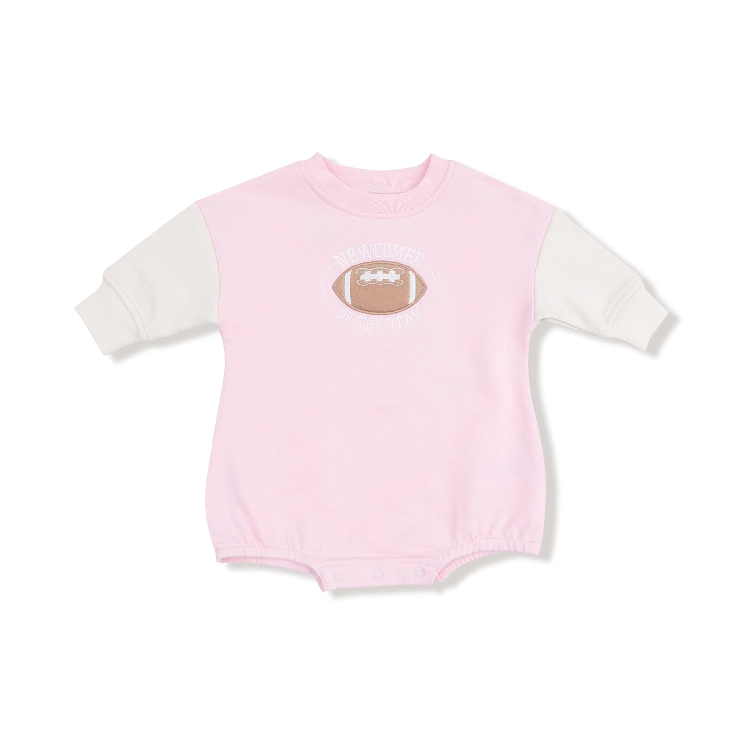 Angel Dear Sweatshirt Bubble Newcomer of the Year with Football Applique - 