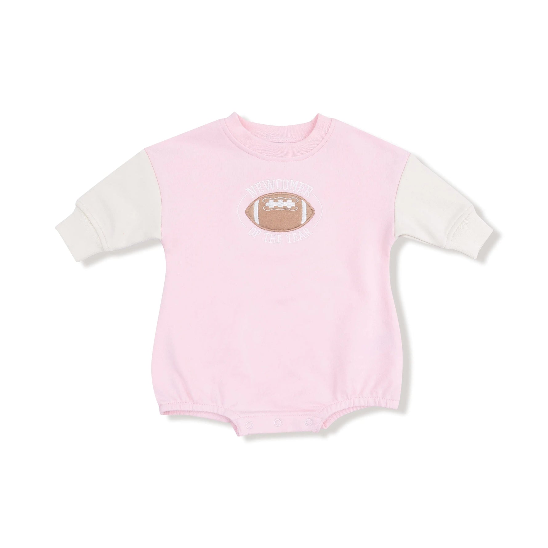 Angel Dear Sweatshirt Bubble Newcomer of the Year with Football Applique - 